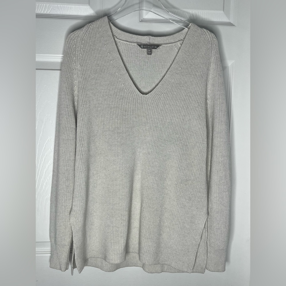 Athleta Oversized Pullover Wool Blend Top Sz Xs